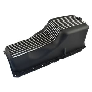 Black Finned Aluminium Oil Pan Sump, Big Block Chev 454 502 572 Gen 5 1991+