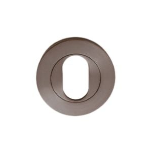 Zanda 55mm Diameter Graphite Nickel Round Oval Escutcheon