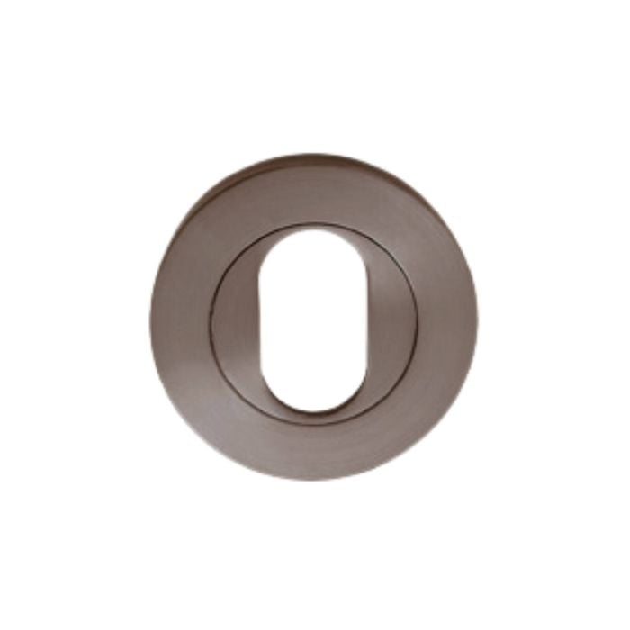 Zanda 55mm Diameter Graphite Nickel Round Oval Escutcheon