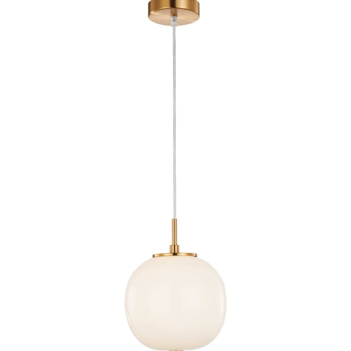 CLA Lighting Pino Interior Opal Matt Mirror Finish Glass Round Pendant Light
