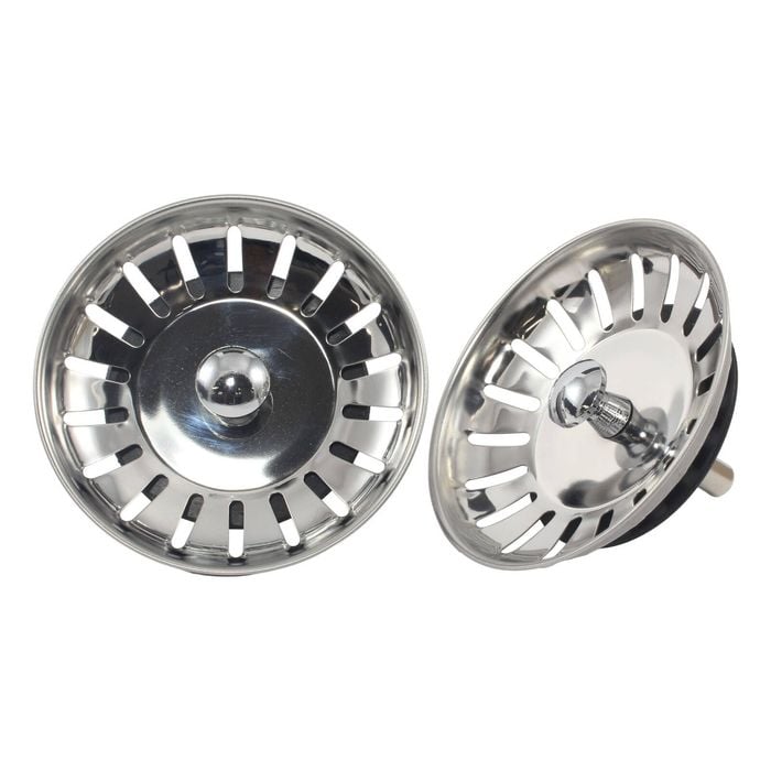 FIX-A-SINK 90 x 50mm Stainless Steel Sink Baskets - Twin Pack