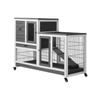 Alopet Rabbit Hutch Chicken Coop House Run Wooden Pet Cage Wheels Guinea Pig Bun
