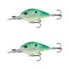 2x 13 Fishing 60mm Troll Hunter Crankbait Fish Lures 2.5m Diver - Citrus Shad