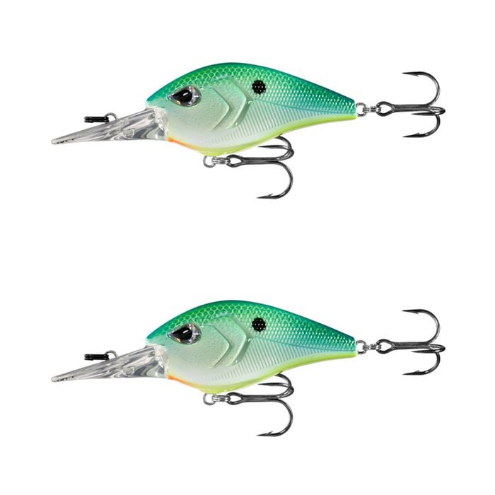 2x 13 Fishing 60mm Troll Hunter Crankbait Fish Lures 2.5m Diver - Citrus Shad