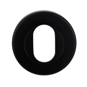 Lockwood 55mm Matt Black Oval Cylinder Velocity Escutcheon