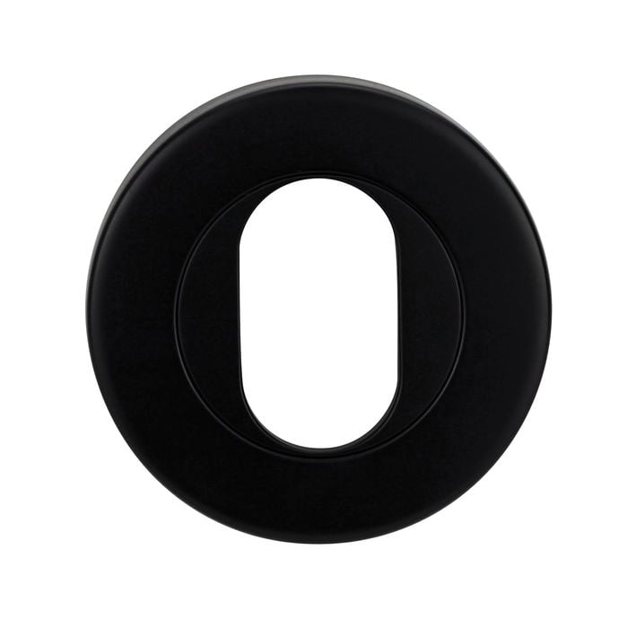 Lockwood 55mm Matt Black Oval Cylinder Velocity Escutcheon