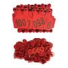 1-100 Cattle Number Ear Tags 7.5x10cm Set - Xl Red Cow Sheep Livestock Labels