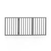 Petzly Pet Gate Dog Fence Safety Barrier Security Door 3 Panel 61cm Grey