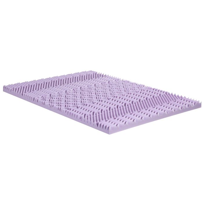 Giselle 8cm Memory Foam Mattress Topper Lavender - Queen