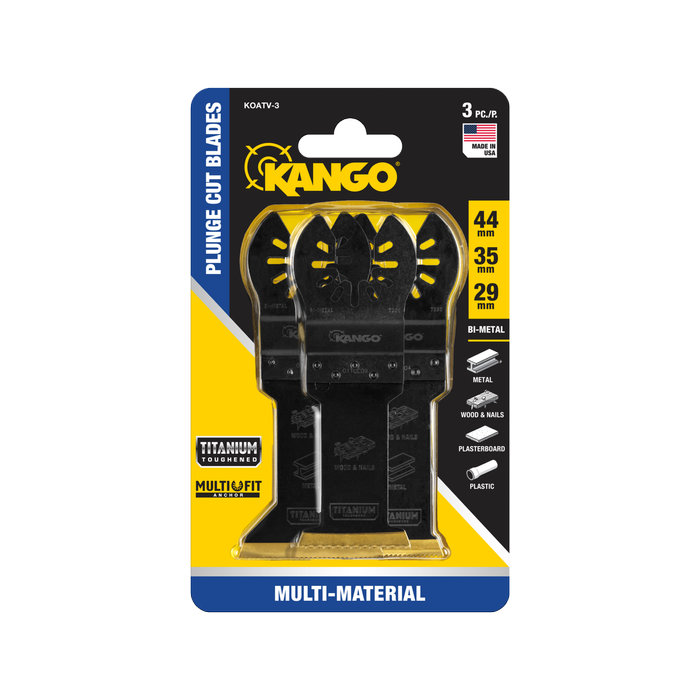 Kango 3 Piece Metal Plunge Cut Multi Tool Blade Set
