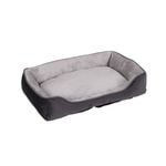 Happy Tails Grey Lounger Bed - Medium