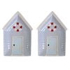 2PK LVD Beach House Ceramic Plate Tabletop Home Display Home Decor 24.5x16.5cm