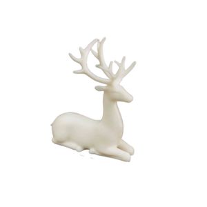 P&P White Plastic Christmas Reindeer Tabletop Ornament Holiday Decor Accent Displays