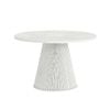 Cosmoliving White Round Dining Table 1200mm - Fluted Base