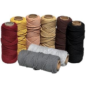 Harry & Wilma 4mm Macrame Cord Earth Tones Bundle 8 Rolls