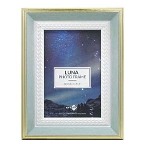 Unigift Luna Gold Trim Border Glass Picture Photo Frame 10x15cm Green