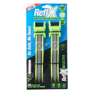 Lion 2m 300kg Lashing Capacity Reflx Super Cam Tie Down - 2 Pack