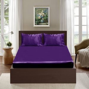 Ramesses Casablanca Premium Silken Touch Satin Fitted Sheet Combo Set