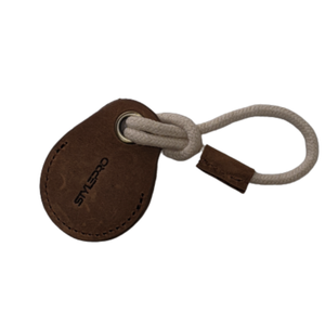 Stylepro Vintage Chic Leather Airtag Case Holder, Brown