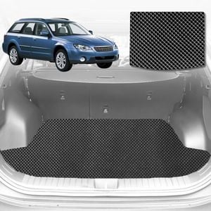 6D Diamond Car Boot Mat for Subaru Outback 3GEN2003-2009-Wagon-Cargo Mat-Black-Outback GT