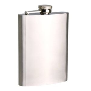Bartender Stainless Steel Satin Finish Hip Drink Flask 8oz/236ml Silver