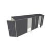 Build-a-Shed 0.8 x 5.2 x 2m Single Hinged Door Skillion Shed with Dual Single Hinged Side Doors - Grey