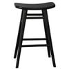 Centrum Furniture Aria Oval Solid MahoganyTimber Counter Stool - Black