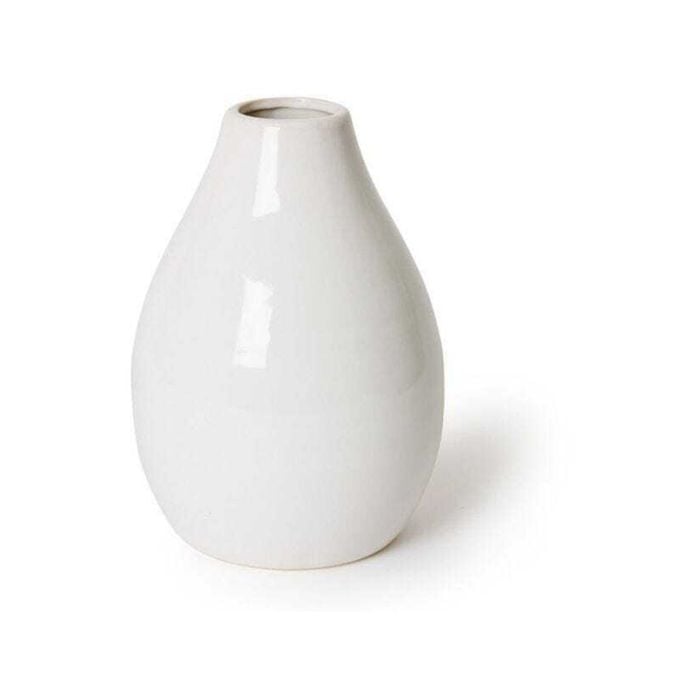 E Style Arabella 24cm Ceramic Flower Vase Decor - White
