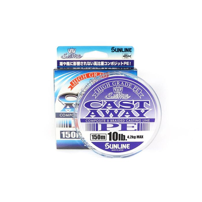 Sunline Cast Away Pearl Blue x8 Braid Fishing Line 150m 10lb