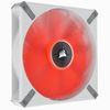 CORSAIR ML ELITE Series, ML140 LED ELITE WHITE, 140mm Magenta netic Levitation Red LED Fan with AirGuide, Single Pack