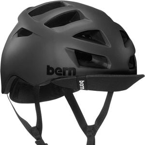 Bern Mens Allston Cycling Bike Helmet w/ Flip Visor - Matte Black - S/M - Black | S/M (54-57cm) | Helmet