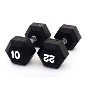 Smai The Yard - Rubber Hex Dumbbell 10kg (pair) -