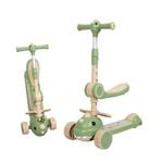 BoPeep Foldable Kids Scooter Flipable Seat Green