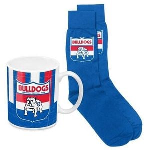 Afl Heritage Coffee Mug & Sock Pack - Western Bulldogs - Gift Boxed