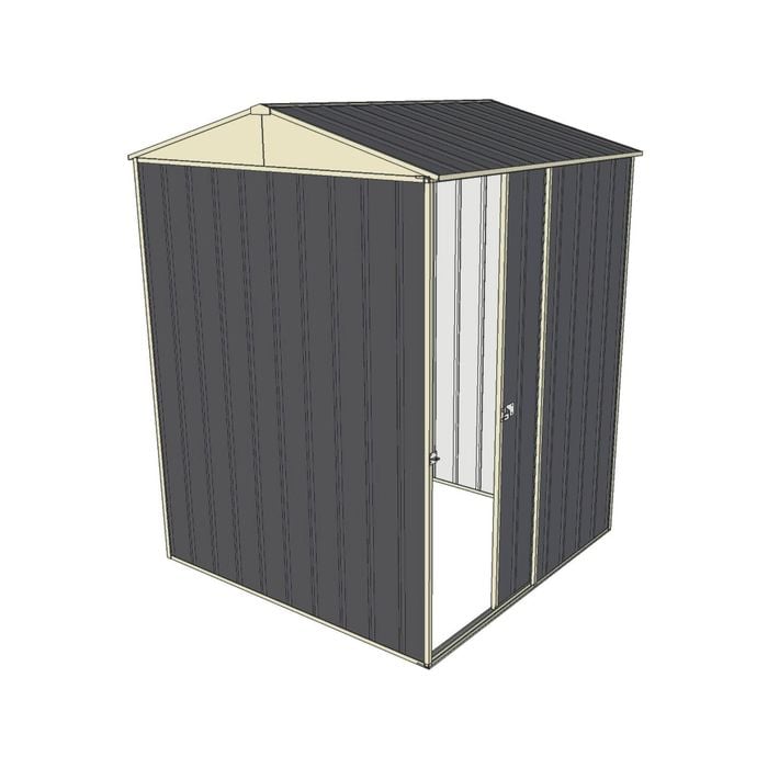 Build-a-Shed 1.5 x 1.5 x 2.3m Gable Single Sliding Side Door Shed - Grey
