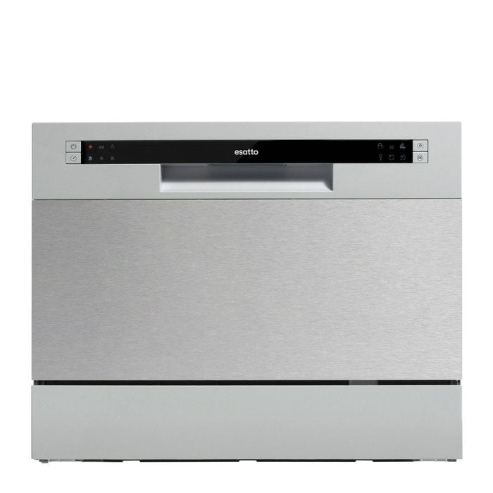 Esatto 55cm White Benchtop 6 Place Settings Dishwasher WELS 3.5 Star 7.4L/min