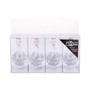 Pizzazz Acrylic Crystal Tablecloth Weights 4pk