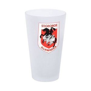 NRL Frosted Conical Glass - St George Illawarra Dragons - 500ml - Single