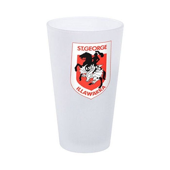 NRL Frosted Conical Glass - St George Illawarra Dragons - 500ml - Single
