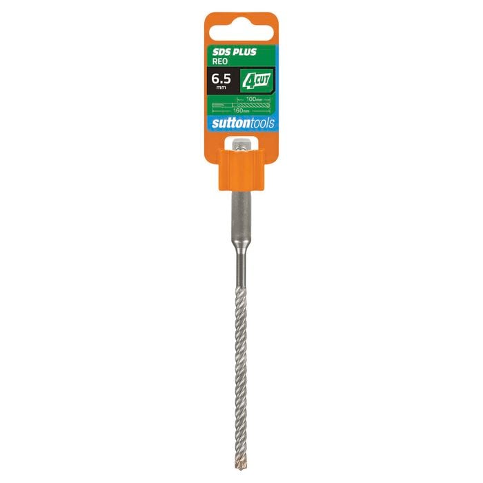 Sutton Tools 6.5 x 160mm 4 Cut SDS Plus Masonry Drill Bit