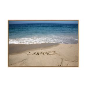Artey | Beach Fun - Framed Canvas - Natural Frame - 80 x 120 cm