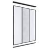 Lugna 2400 x 1800mm Black 1 Mirror 2 Melamine Wardrobe Triple Sliding Doors