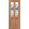 Woodcraft 2040 x 820 x 40mm Entrance Door Cass Chrome Leadlight  Glass TG59