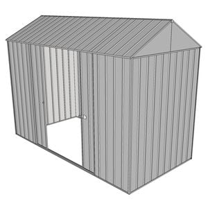 Build-a-Shed 1.5 x 3.0 x 2.3m Gable Double Sliding Side Door Shed - Zinc