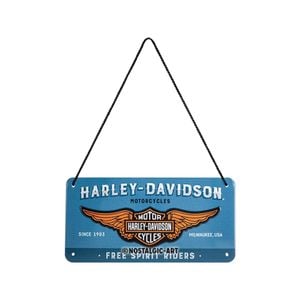 Nostalgic-Art Hanging Sign Harley-Davidson Logo Blue