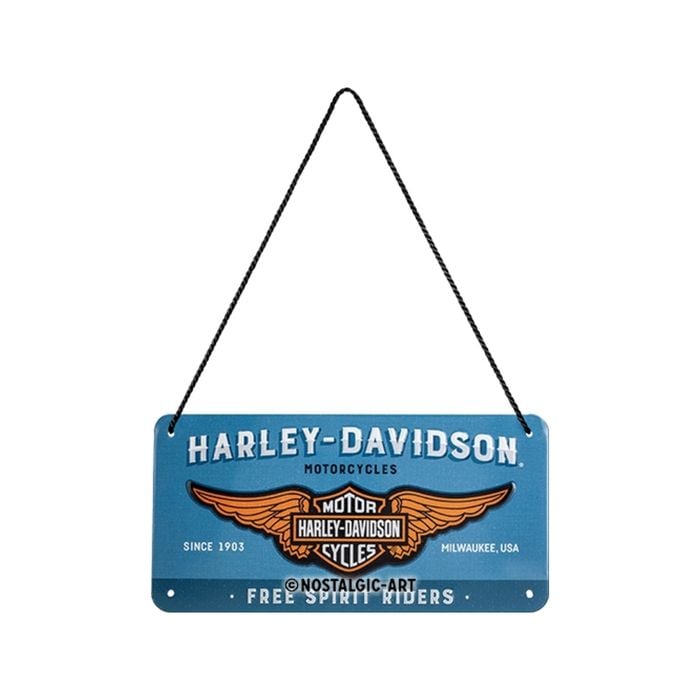 Nostalgic-Art Hanging Sign Harley-Davidson Logo Blue