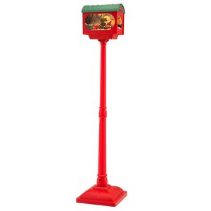 Costway Christmas Street Lamp Post Xmas Light Decoration Snow Globe Gift
