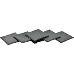 Argon Tableware Square Natural Slate Drinks Coasters - 10cm - Set Of 6
