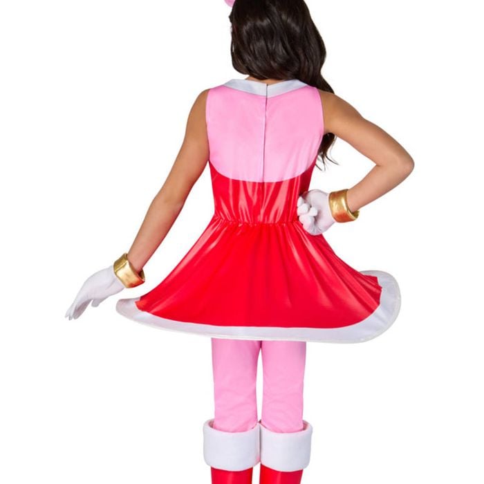 Deluxe Girls Amy Rose Sonic The Hedgehog Costume - Large