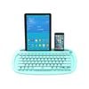 Rechargeable Wireless Dual Bluetooth Keyboard Tablet Mount Holder - Blue